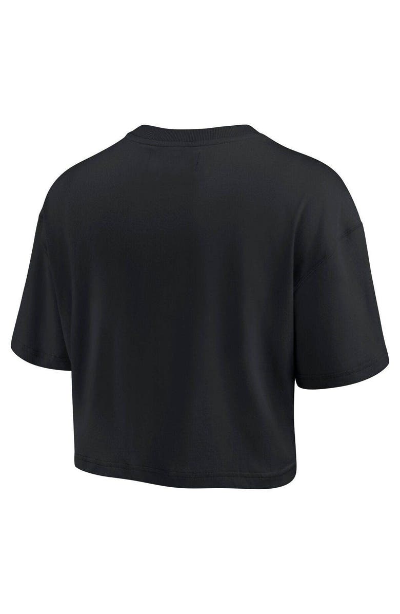 Fanatics Signature Women's Black San Francisco Giants Elements Super Soft Boxy Cropped T-Shirt, Alternate, color, 