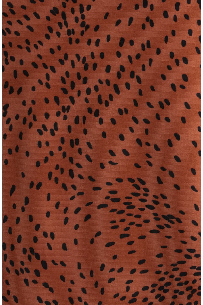Animal Spot Tulip Sleeve Top, Alternate, color, CEDAR SPICE/ ANNE BLACK
