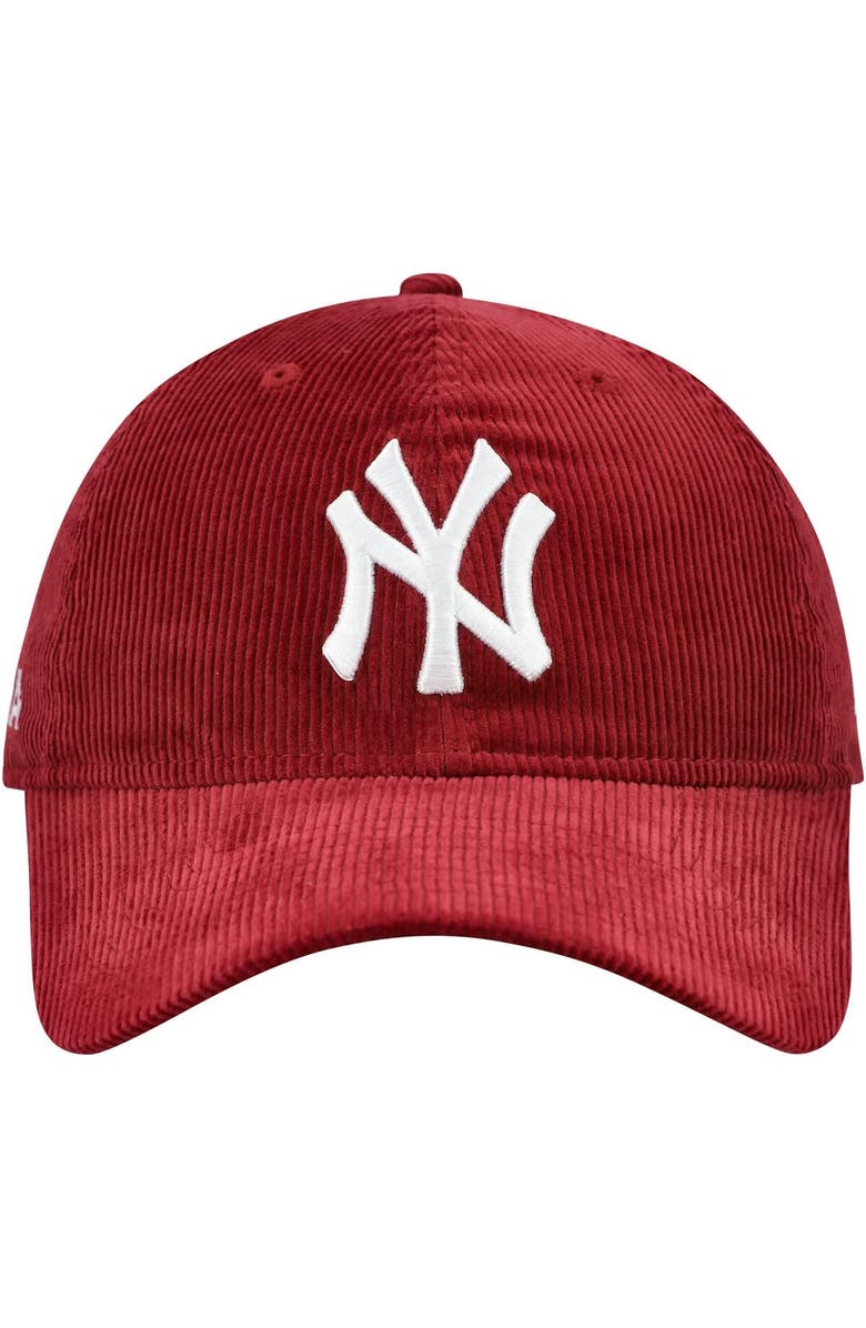 New Era Men's New Era Maroon New York Yankees MoMA Corduroy 9TWENTY Adjustable Hat, Alternate, color, 