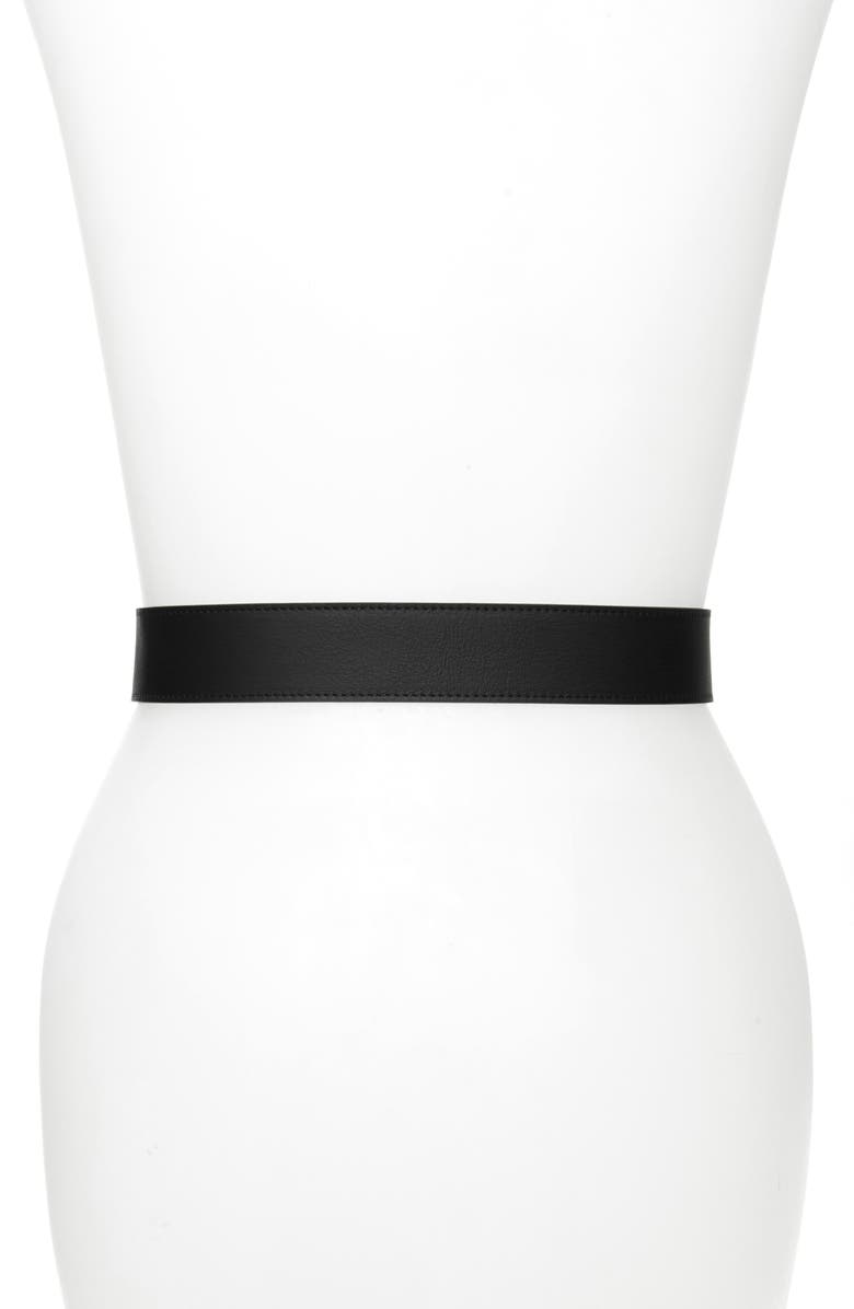 Chloé C-Buckle Leather Belt, Alternate, color, 
