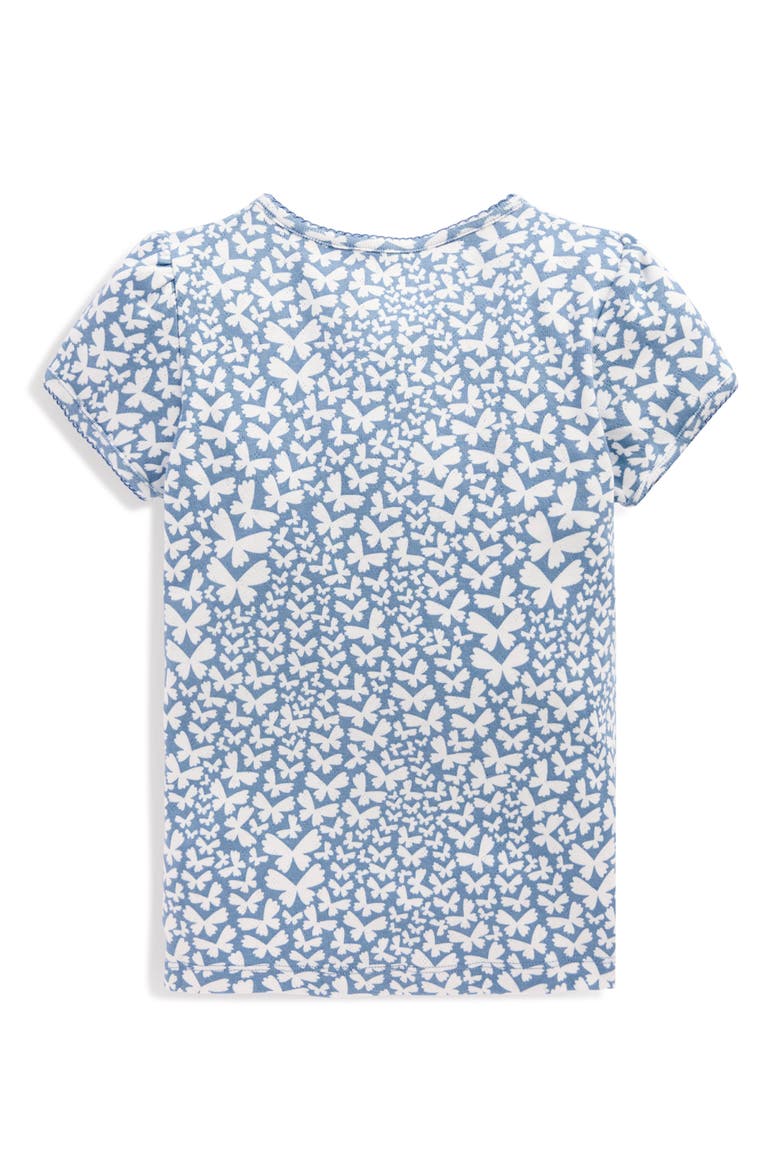 Kids' Butterfly Pointelle T-Shirt, Alternate, color, SERENITY BLUE BUTTERFLIES
