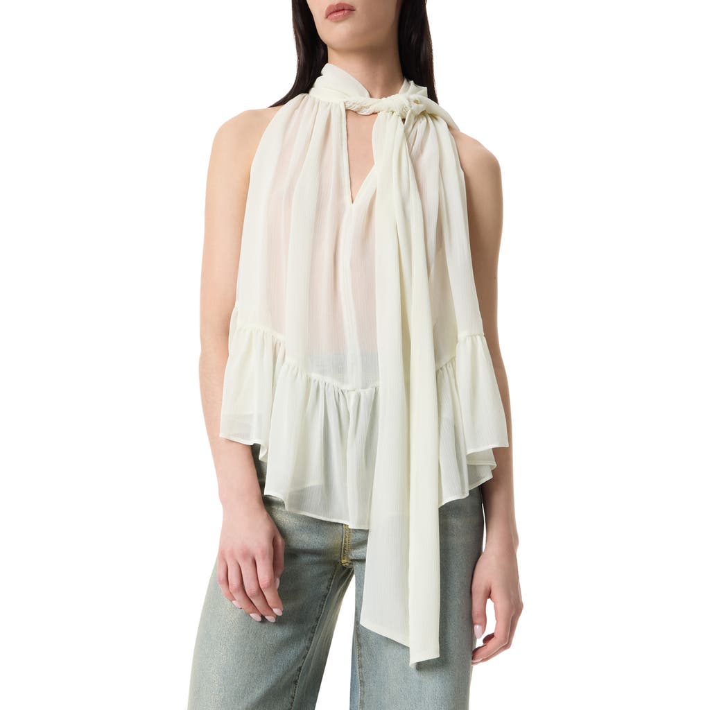 Robert Rodriguez Kellie Volume Halter Top In White