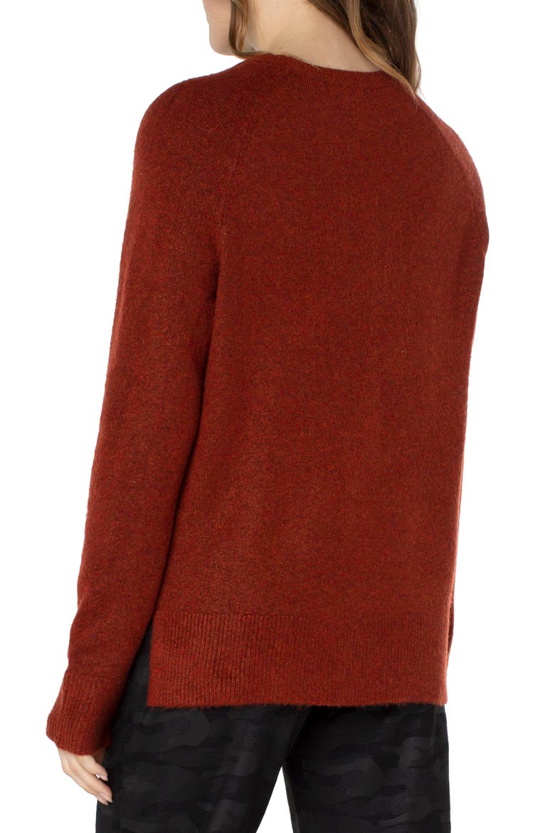 Raglan Sleeve Sweater, Alternate, color, SAFFRON HEATHER