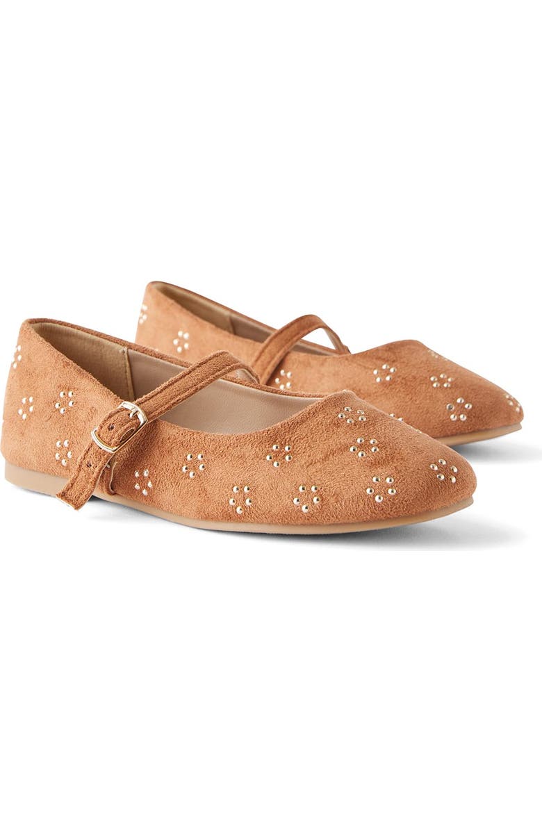 Cotton On Kids Kid's Olivia Ballet Flat, Alternate, color, Tan Studded