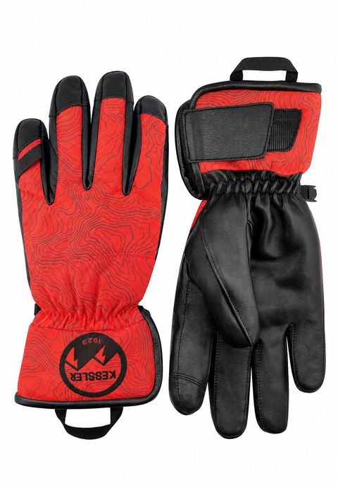 Waterproof Ergo Grip Leather Palm Snow Gloves