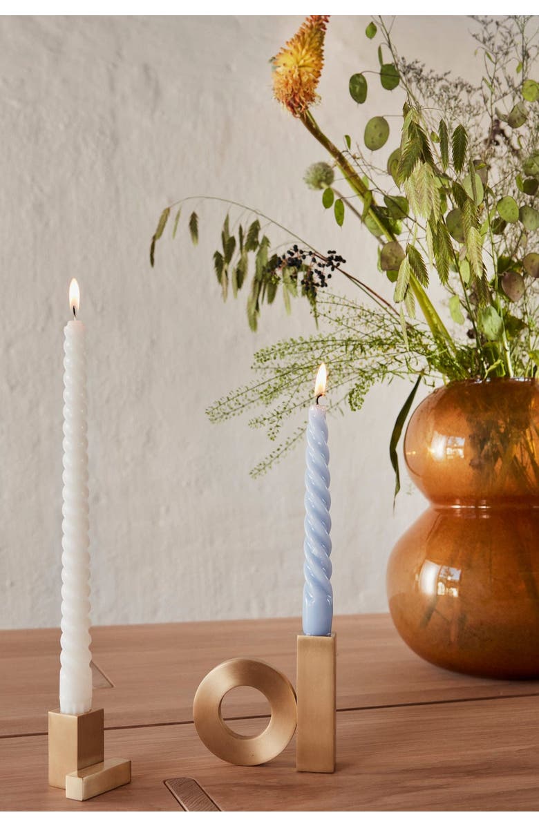 OYOY Baari Solid Brass Candleholder, Alternate, color, Brass