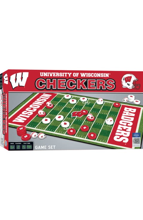 Wisconsin Badgers Checkers Board Game