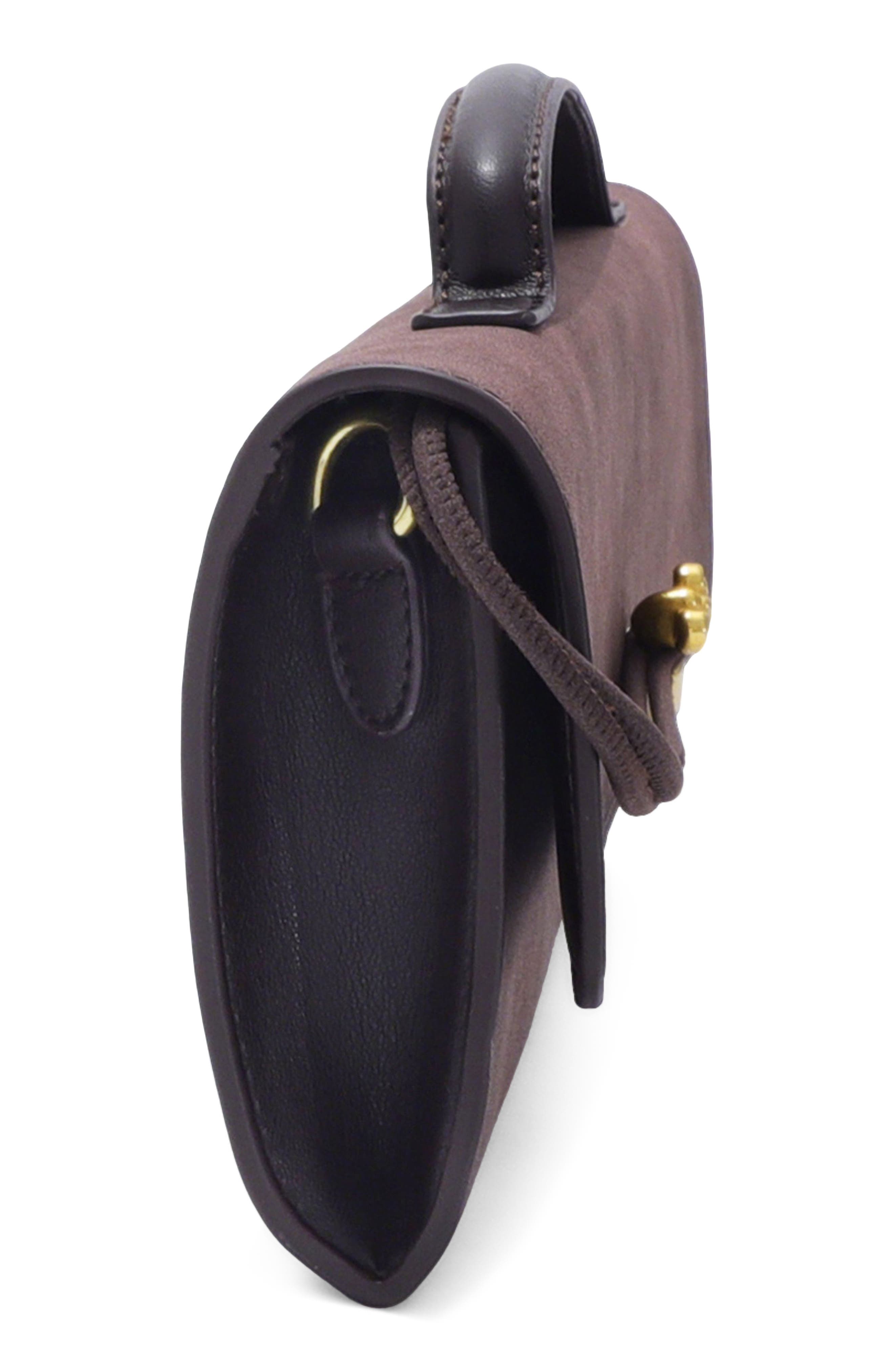 Faux Suede Envelope Bag, Alternate, color, BROWN