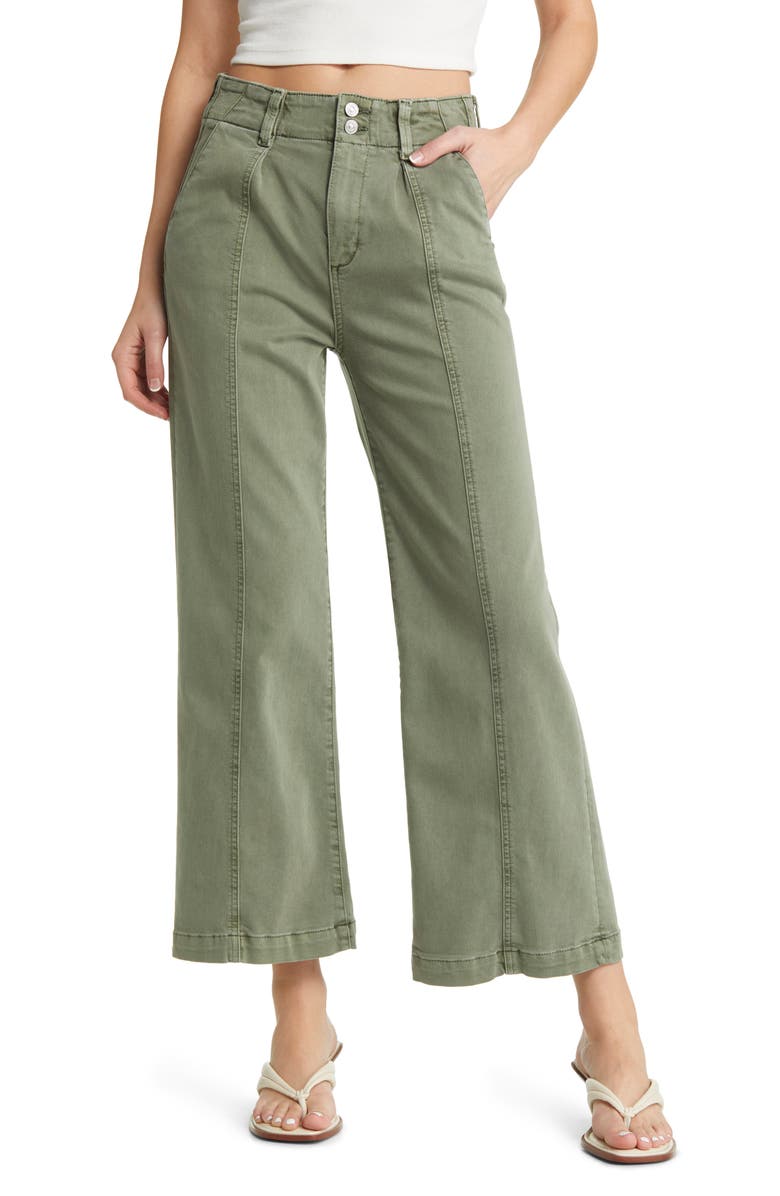 PAIGE Brooklyn High Waist Crop Wide Leg Pants, Main, color, 