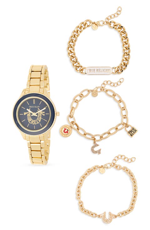 Arched Logo Bracelet Watch, 33.9mm & Assorted Bracelets Set