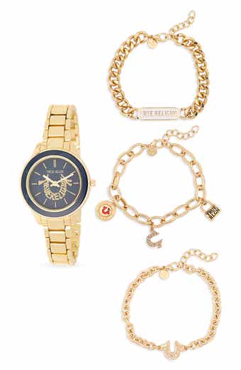 True Religion Arched Logo Bracelet Watch, 33.9mm & Assorted Bracelets Set