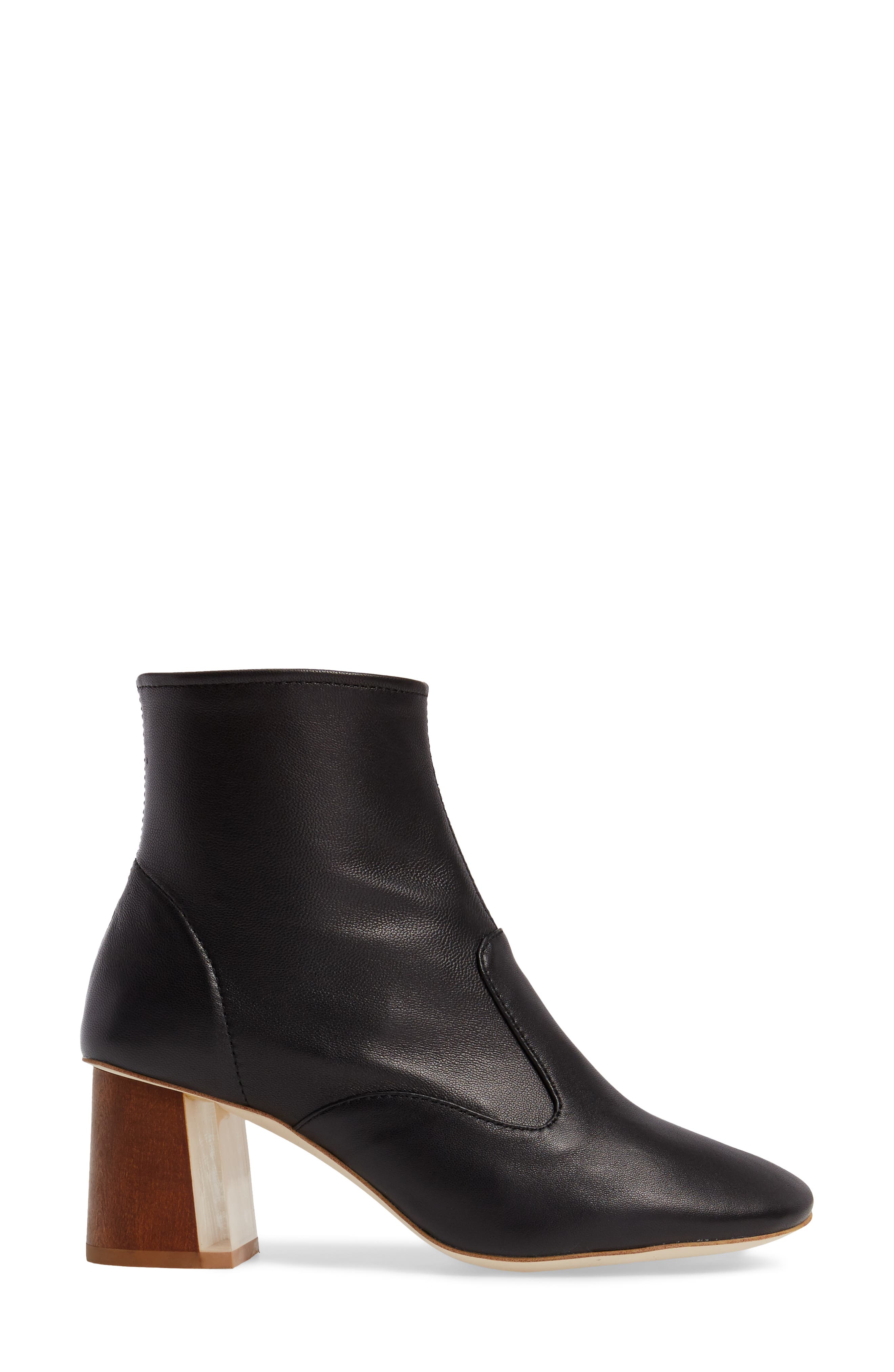 Kovacs Flared Heel Bootie, Alternate, color, BLACK
