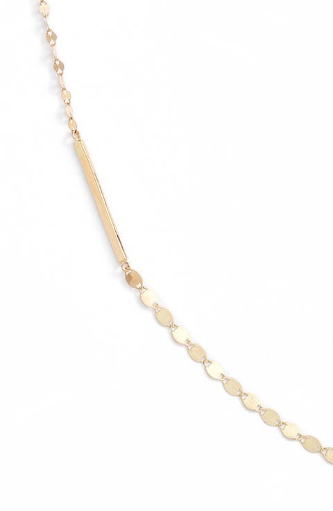 Nude Remix 14K Gold Bar Long Necklace