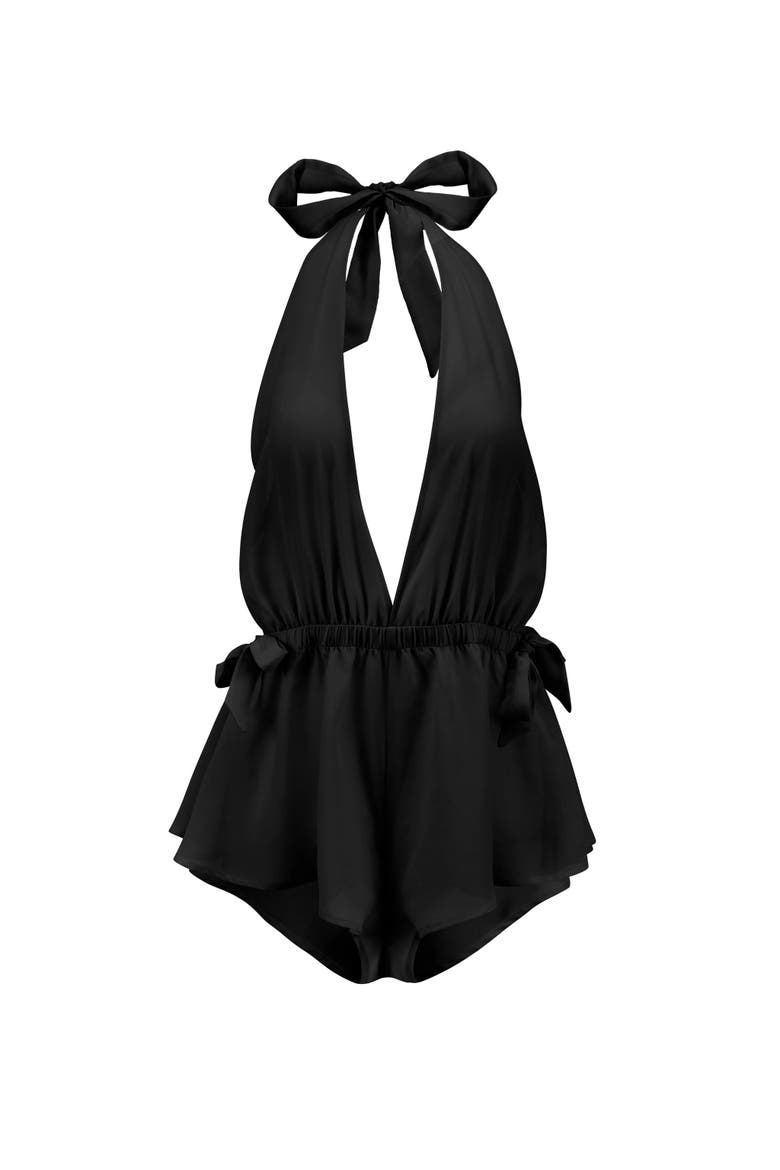 Merilyn Romper Lingerie, Alternate, color, Black
