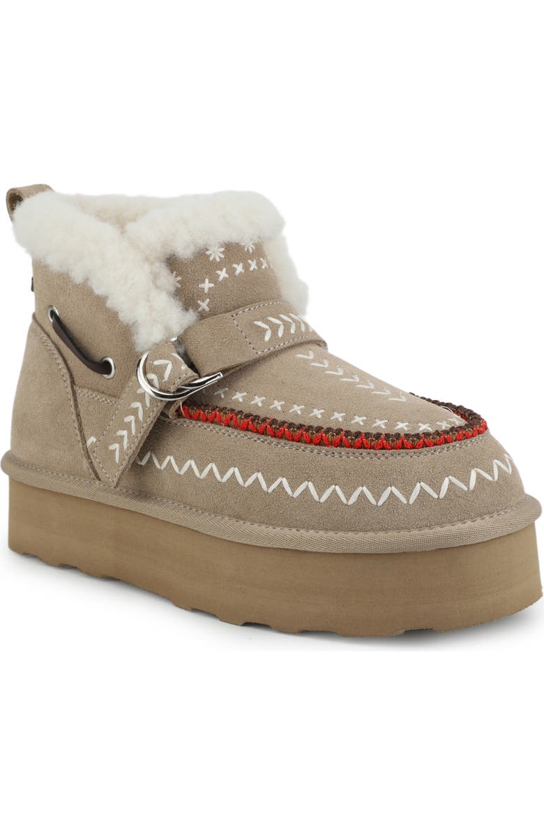 Vintage Havana Grand Faux Fur Lined Bootie, Main, color, Taupe Suede