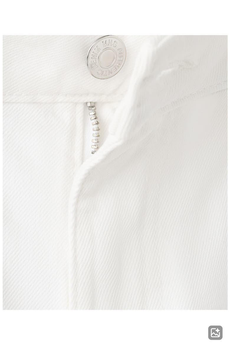 Eyelet Hem Wide Leg Jeans, Alternate, color, OFF WHITE