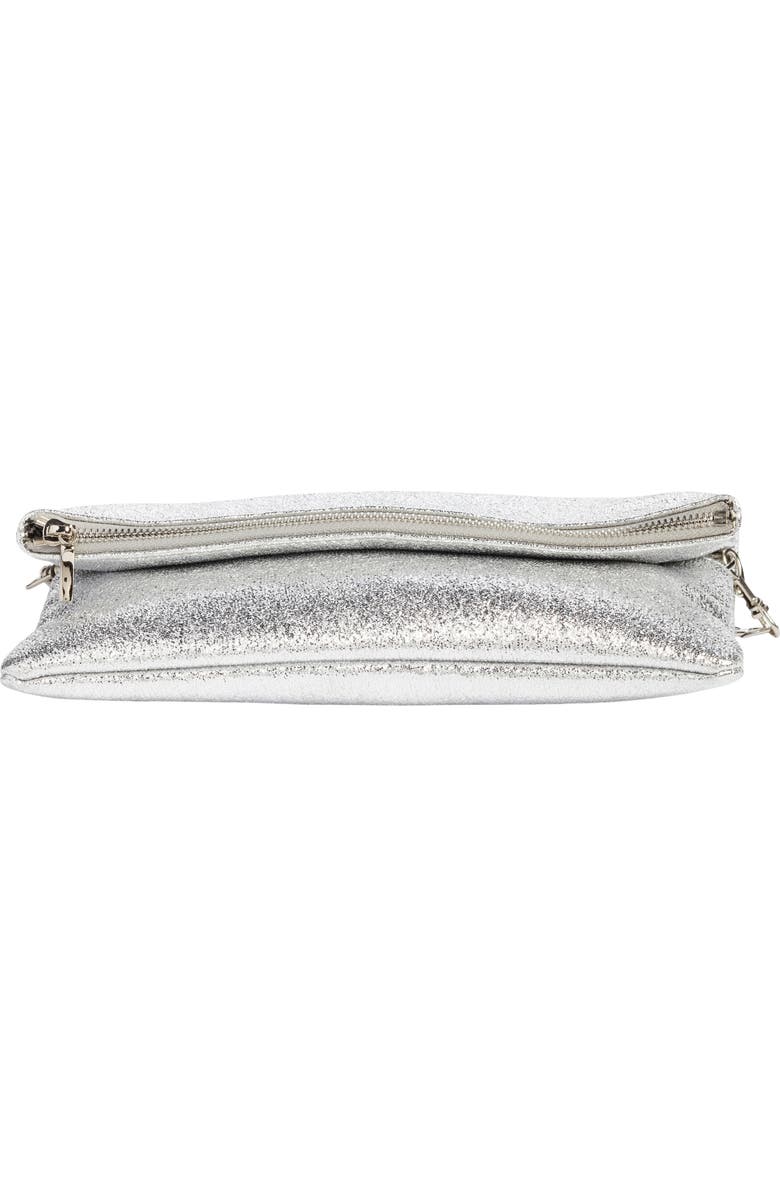 Sole Society Maci Crinkle Faux Leather Foldover Clutch, Alternate, color,