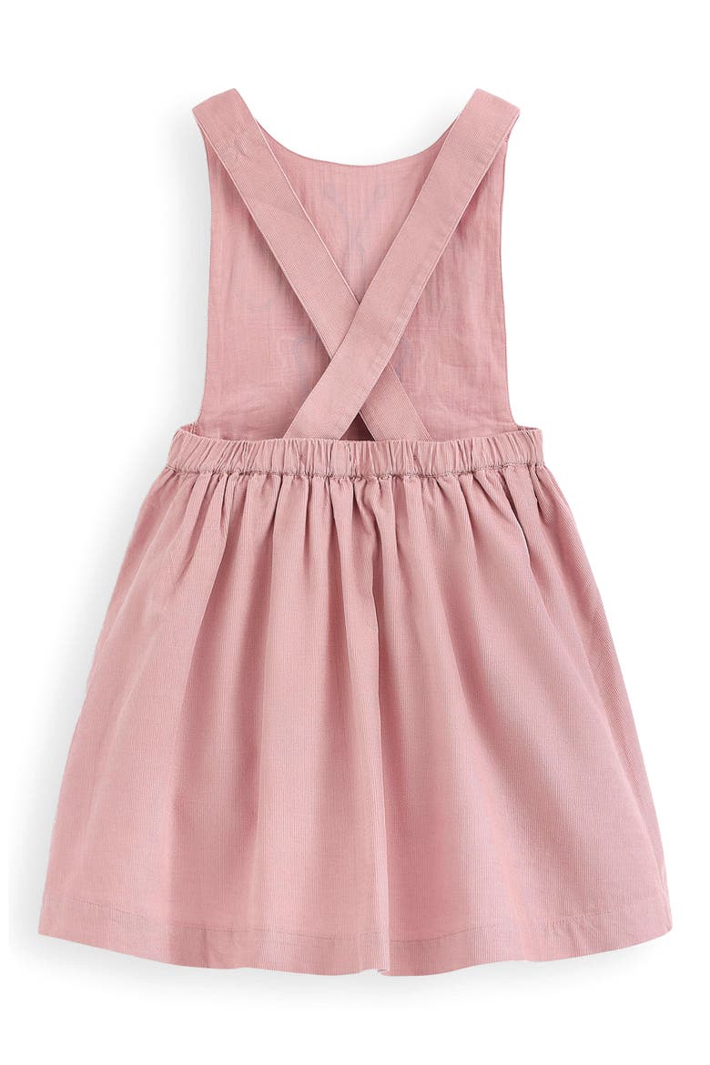 Kids' Butterfly Appliqué Corduroy Pinafore Dress, Alternate, color, FORMICA PINK BUTTERFLY