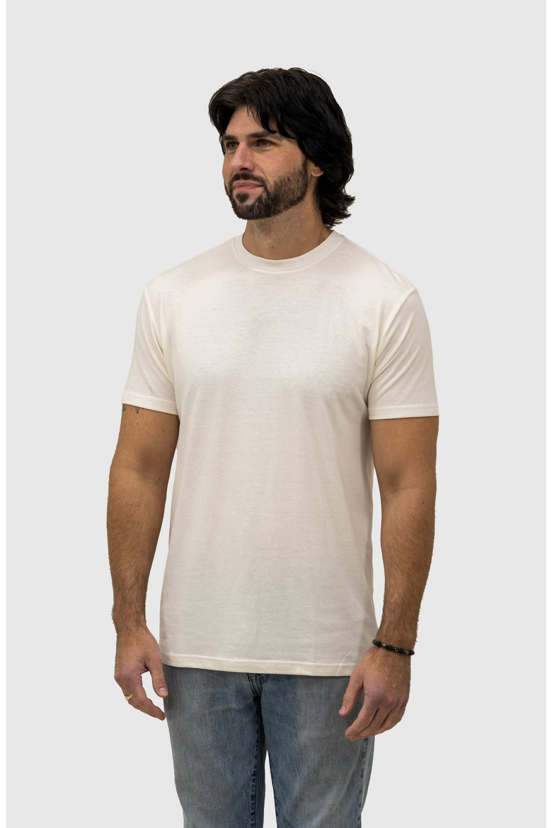 Crew Neck T Shirt, Alternate, color, Cream