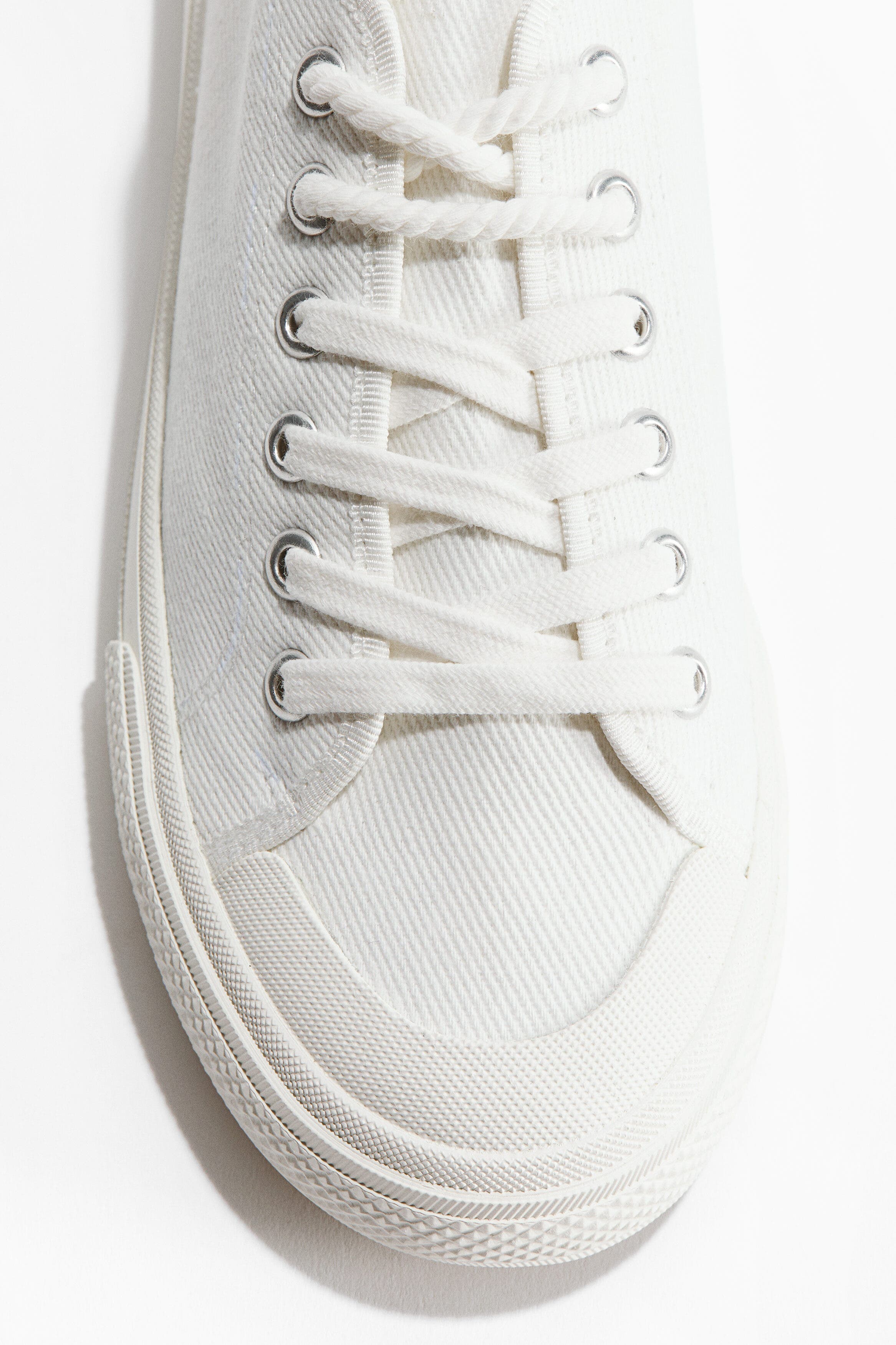 H&M Twill sneakers, Alternate, color, White