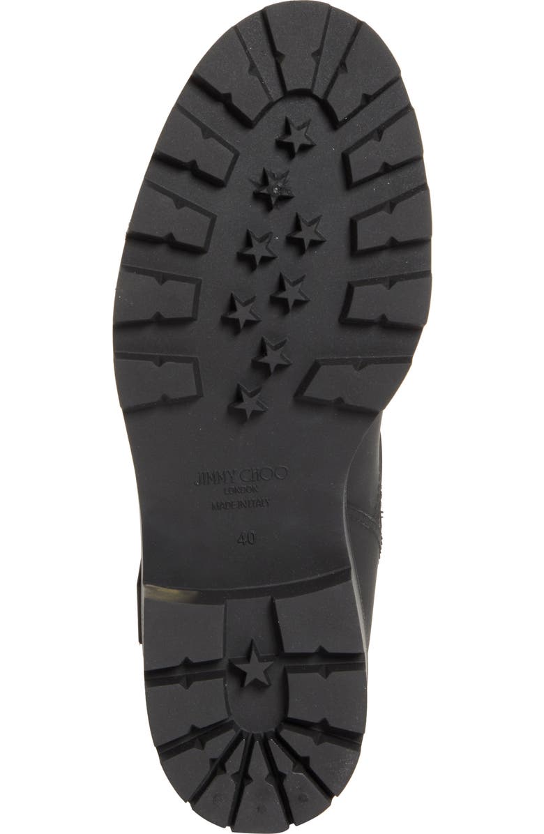 Jimmy Choo Biker Waterproof Rain Boot, Alternate, color, Black