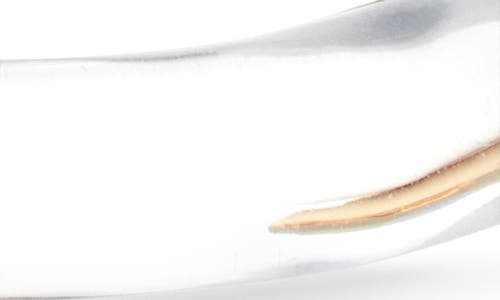 Open Edit Metal Cap Resin Cuff Bracelet In Gold