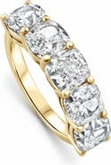Bliss Diamond 5 1/4Ct Cushion Cut 5-Stone Diamond Wedding Anniversary Ring 14k Gold Lab Grown