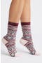 Burgundy Fairisle