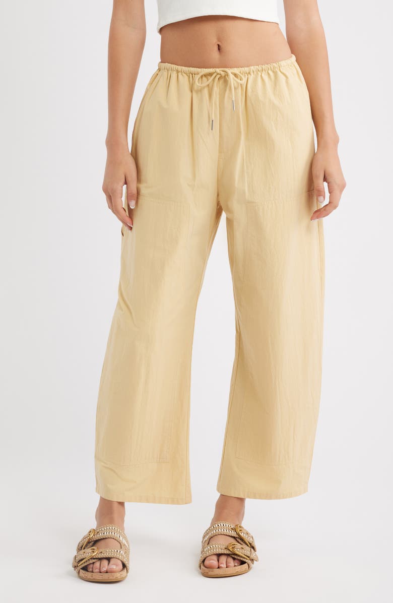 Pistola Theo Cotton Drawstring Pants, Main, color, Light Tumeric