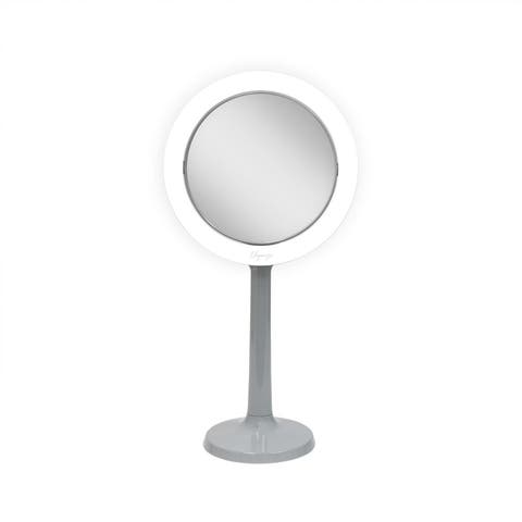 Hudson Lighted Makeup Mirror with 8X/1X Magnifications & Suction Cup