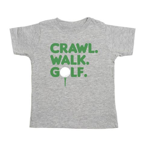 Crawl, Walk, Golf Short Sleeve T-Shirt (Baby, Toddler, Little Kid )