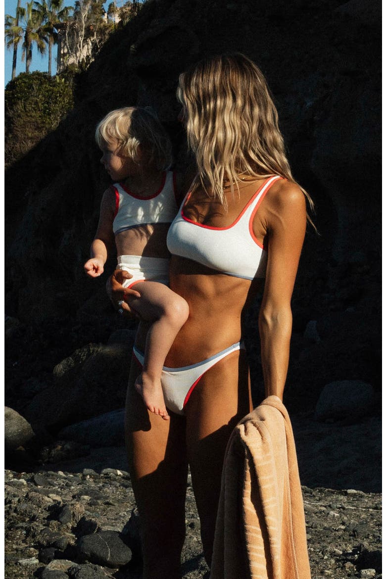Kids' Little L Mini Two-Piece Swimsuit, Alternate, color, CREAM POUT