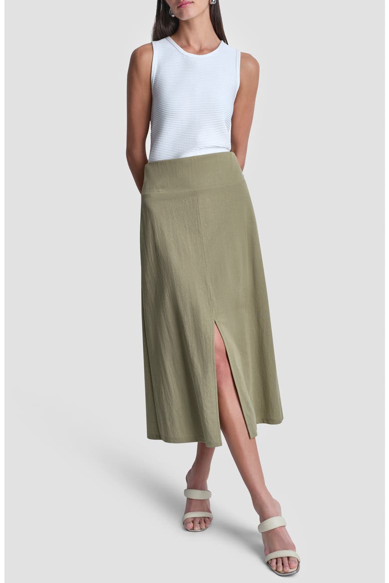 Arid A-Line Knit Midi Skirt, Alternate, color, FATIGUE