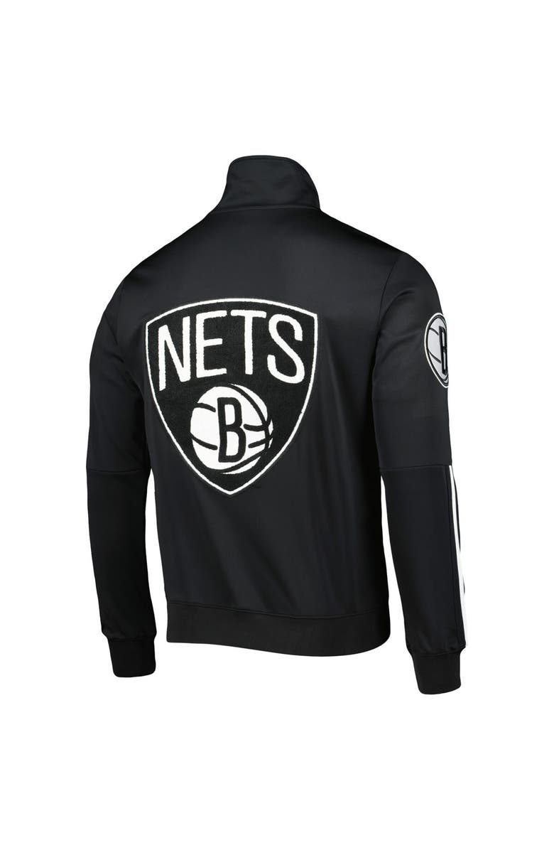 PRO STANDARD Men's Pro Standard Black Brooklyn Nets Hometown Mock Neck Full-Zip Track Jacket, Alternate, color, Black