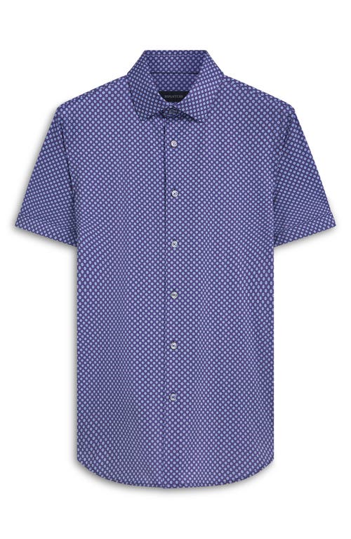 Bugatchi Miles Ooohcotton® Dot Print Short Sleeve Button-up Shirt