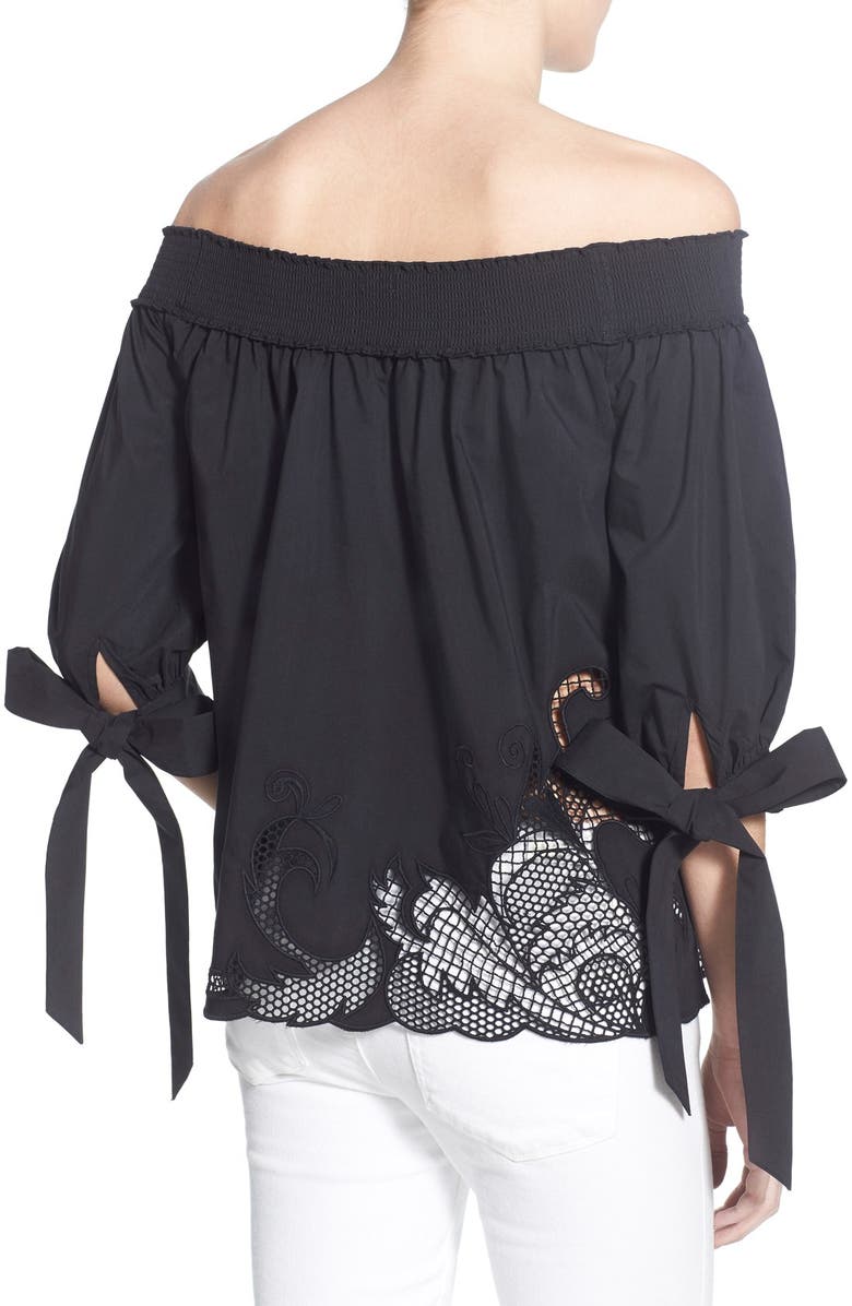 Chelsea28 Off the Shoulder Cutout Shirt, Alternate, color, 