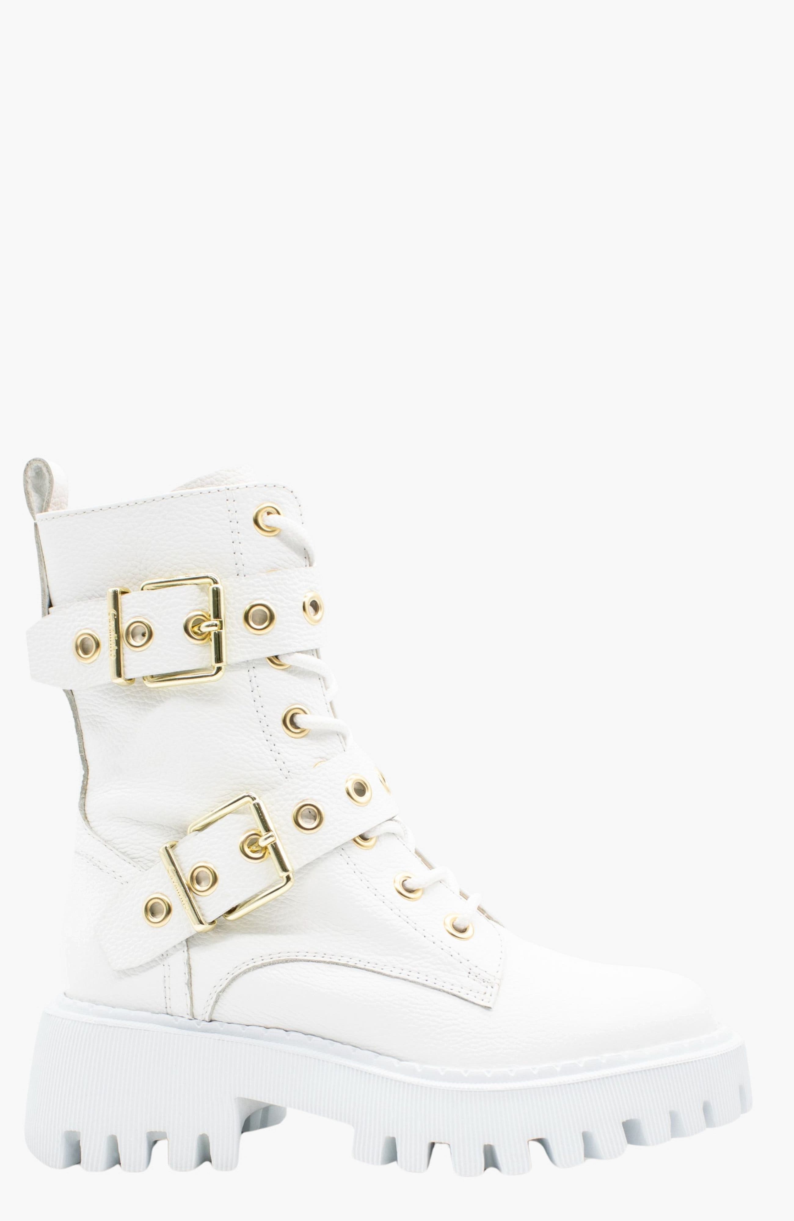 Rockness Leather Boots, Main, color, White