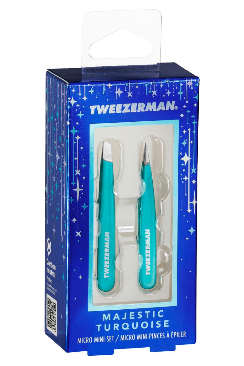 Micro Mini Tweezer Set $25 Value, Alternate, color, MAJESTIC TURQUOISE