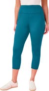 Roaman's Soft Sculpt Side Pocket Capri Legging