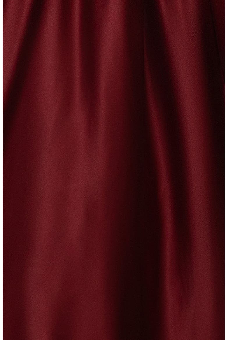 Basque Waist Satin Gown, Alternate, color, WINE