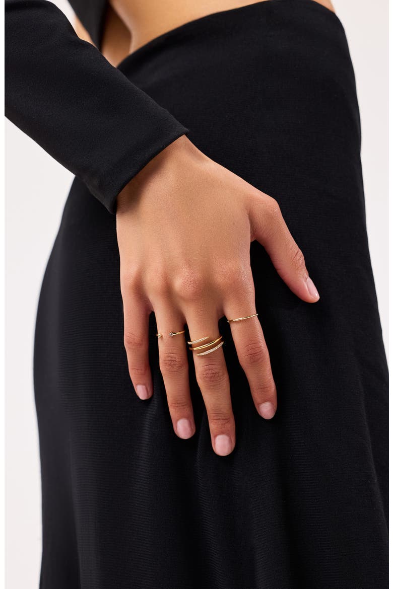 Claw Ring - Oren Triple, Alternate, color, Gold