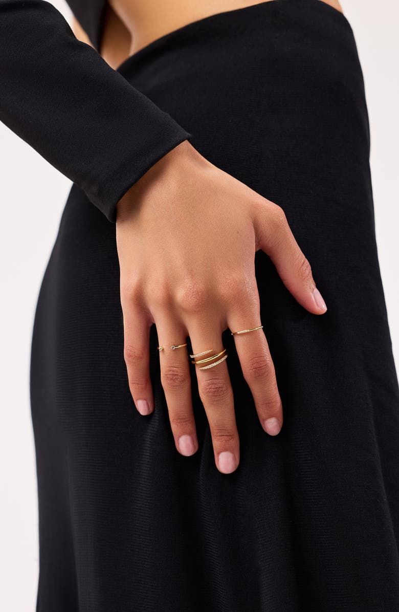 Ana Luisa Claw Ring - Oren Triple, Alternate, color, Gold