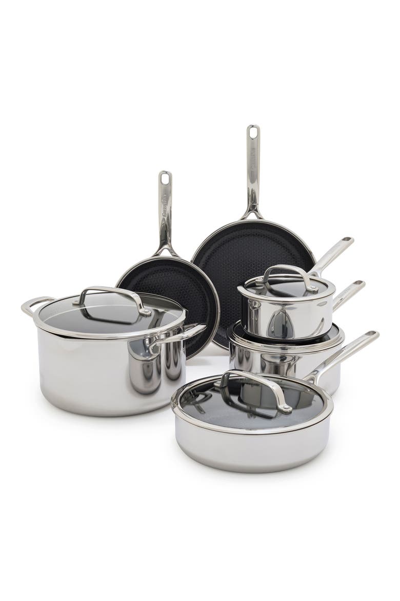 Spectra ThermoBond 10-Piece Stainless Steel Cookware Set, Main, color, GREY