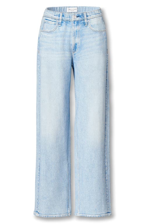 Rag & Bone /jean Miramar Wide Leg Cotton Terry Sweatpant Jeans In Blue