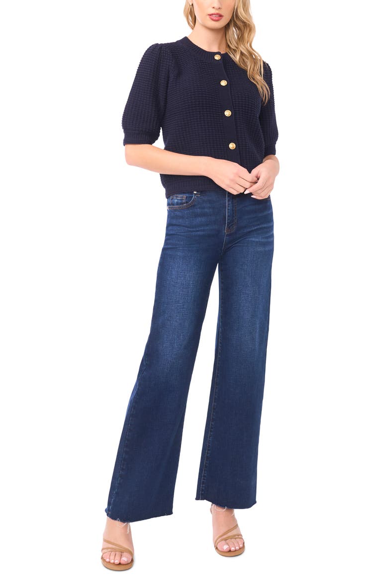 Button Up Sweater, Alternate, color, BARITONE BLUE