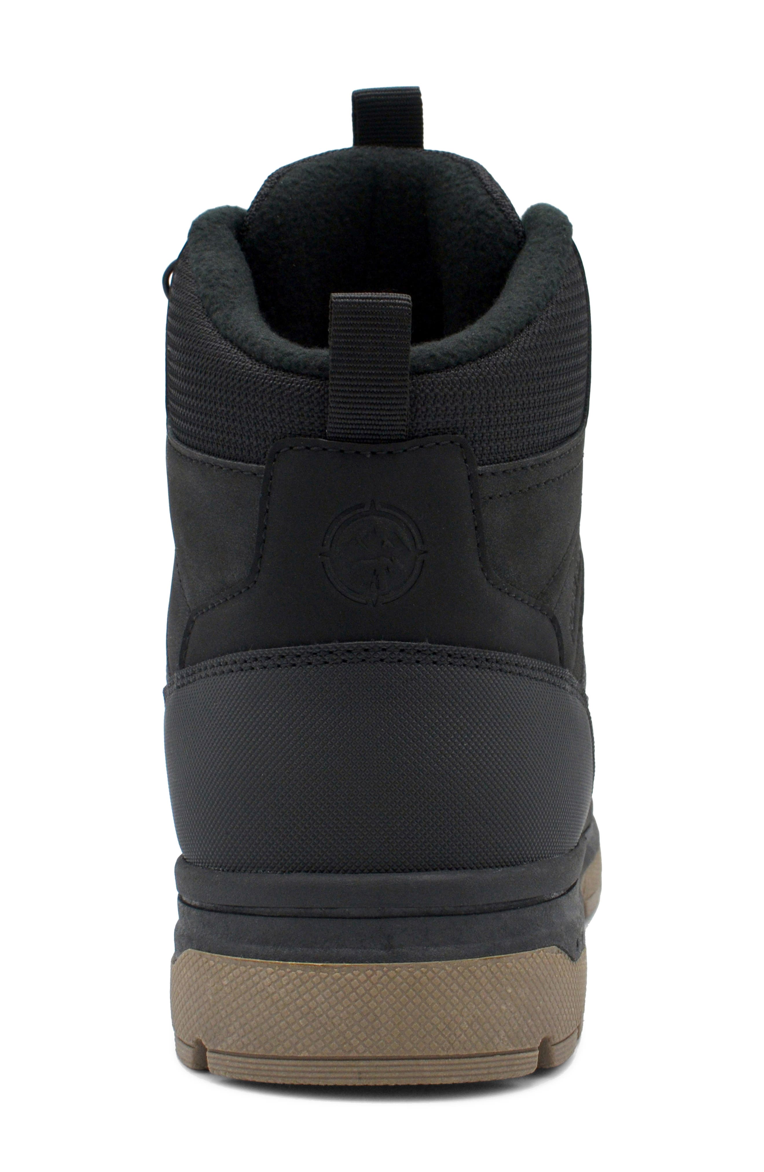 Huson Faux Leather Boot, Alternate, color, BLACK