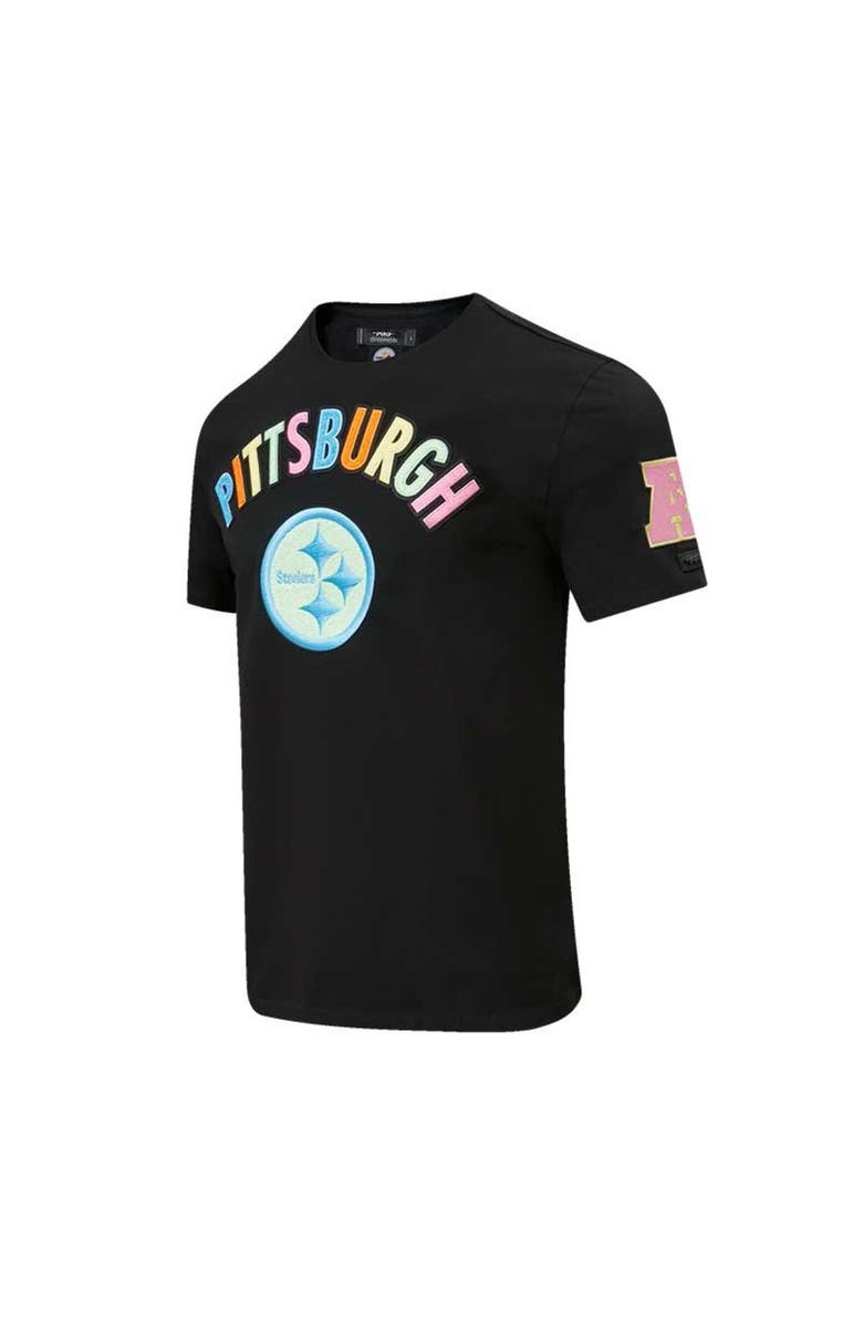 PRO STANDARD Men's Pro Standard Black Pittsburgh Steelers Neon Graphic T-Shirt, Alternate, color, Black