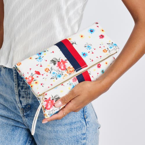 Moda Luxe Jules Print Clutch In White