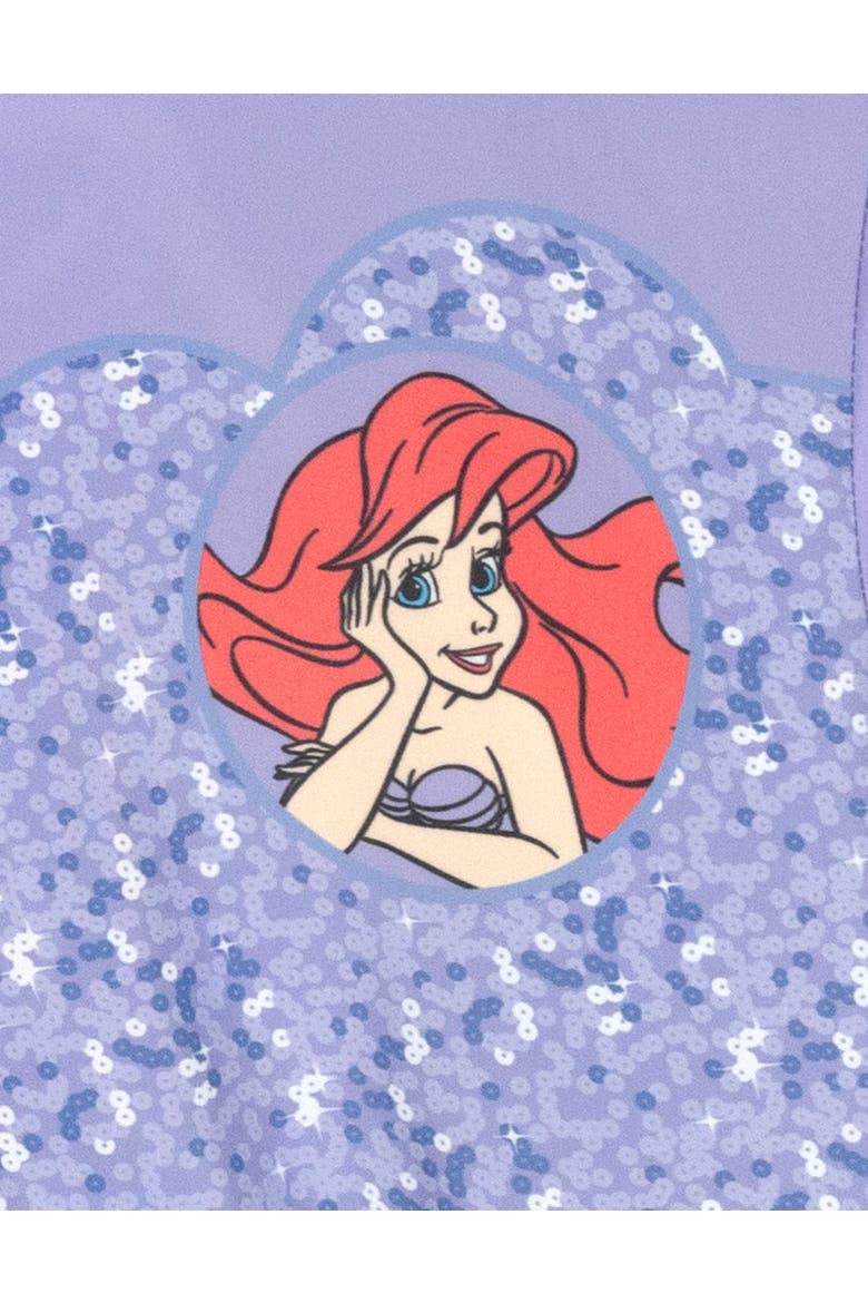 The Little Mermaid Princess Ariel Cosplay Hooded Windbreaker Jacket, Alternate, color, Ariel Lavender Mint