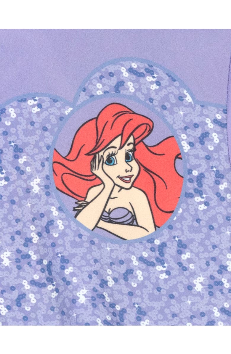 Disney The Little Mermaid Princess Ariel Cosplay Hooded Windbreaker Jacket, Alternate, color, Ariel Lavender Mint